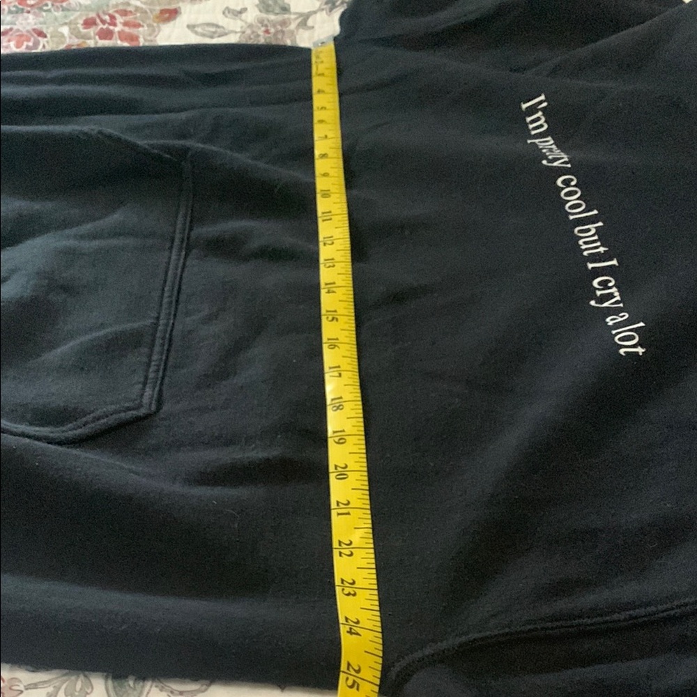 Black message hoodie- Unisex - Picture 3 of 7